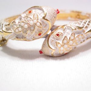 Art White Snake Bracelet
