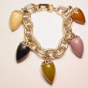 Old Plastic Acorn Bracelet