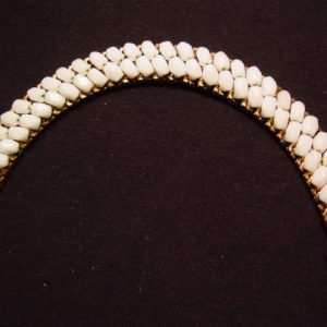 White Milk Glass Mesh Bracelet