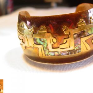 Laton Mexico Copper and Brass Dragon Bracelet