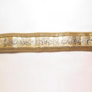 Hobe Floral Embossed Goldtone Mesh Bracelet