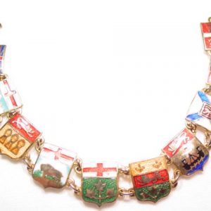 Enameled Shields of Canada Bracelet