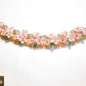 Pink Enamel Flower Kramer Bracelet