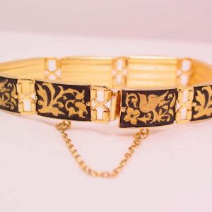 Heavy Damascene Bird Bracelet