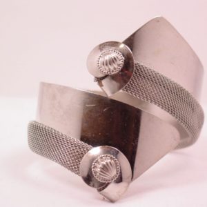 Modernistic Silvertone Bracelet