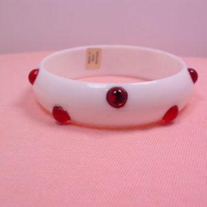 West German Polka Dot Bangle Bracelet