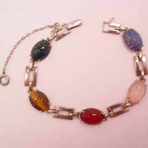 Rectangle Link Scarab Bracelet