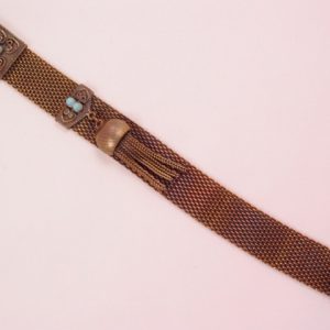 Beautiful Mesh and Imitation Turquoise Bracelet