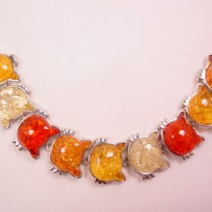 Crackle Plastic Cat Bracelet