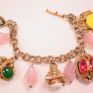 Chunk Colorful Rhinestone Charm Bracelet