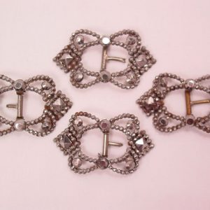 Set of 4 Small Cut Steel Buckles