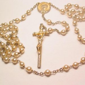 Imitation Pearl Rosary