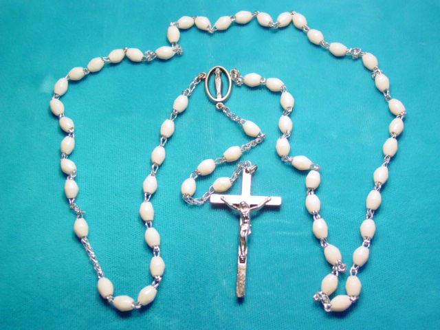 White Plastic Rosary