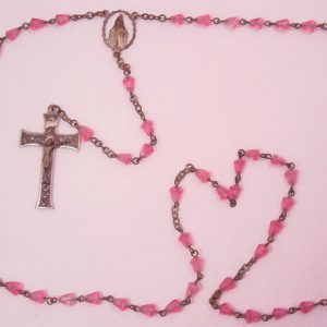 Pink Glass Rosary