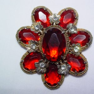 1930s Red Plastic Dress Clip