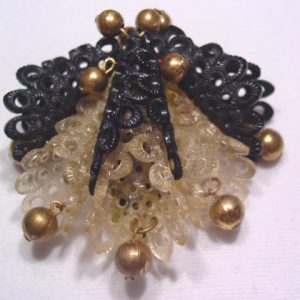 Old Filigree Plastic Dress Clip