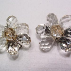 Beautiful Crystal Flower Dress Clips
