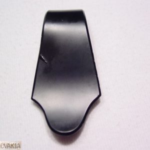 Black Glass Cechoslovakia Dress Clip