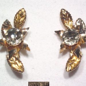 Hope Chest Brown Rhinestone Earrings