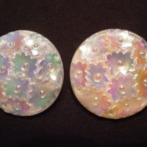 Floral Aurora Borealis Molded Earrings