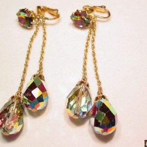 Napier Aurora Borealis Drop Earrings