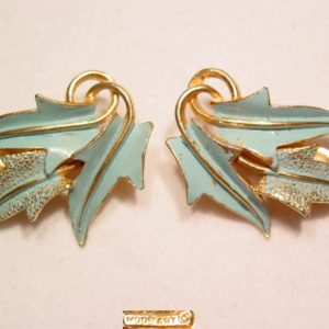 Mode Art Blue Leaves Earrings