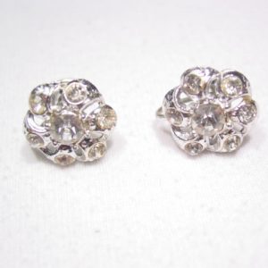 Silvertone Nemo Rhinestone Earrings