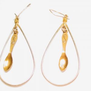 Wire Spoon Pierced Earrings