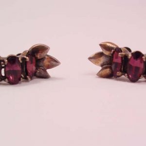 Purple and Sterling Eisenberg Earrings