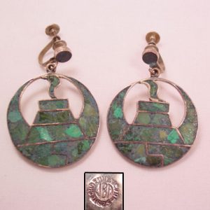 Mayan Temple Sterling Earrings
