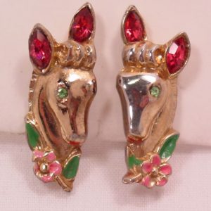 Coro Horsehead Earrings