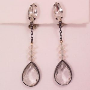Long Crystal Lewis Segal Earrings