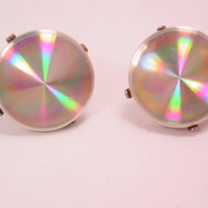 Jewelarama Iridescent Goldtone Earrings