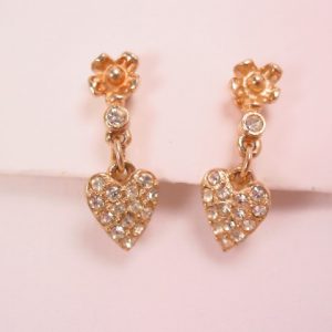 Sarah Coventry Dangling Heart Earrings