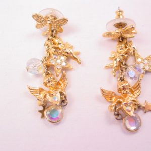 Kirk's Folly Cherub Dangling Pierced Earrings