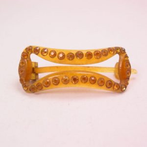 Old Topaz-Colored Plastic Barrette