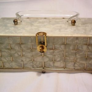 Pearlized Marble Plastic Rectangle Purse