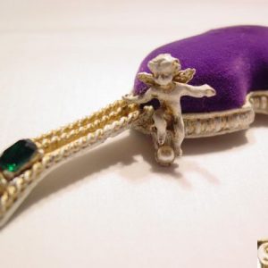“SF” Purple Velvet Violin Pin Cushion