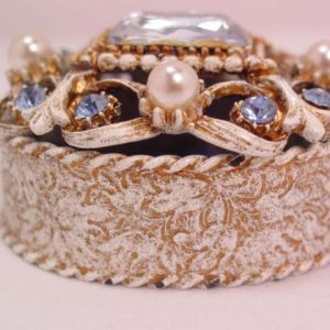 Beautiful White and Pale Blue Florenza Box in its Original Box