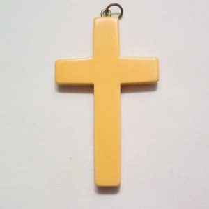 Butterscotch Bakelite Cross Pendant