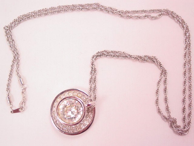 Swarovski (with Swan) Cup and Saucer Necklace