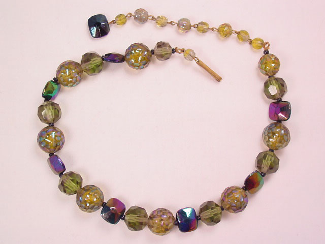 Carnival Green and Black German Necklace