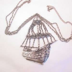 Huge Viking Ship Necklace