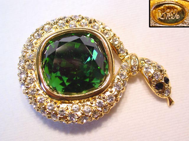 Large Joan Rivers Snake Pin