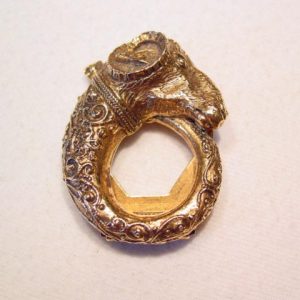 Art Ram's Head Pin/Scarf Clip