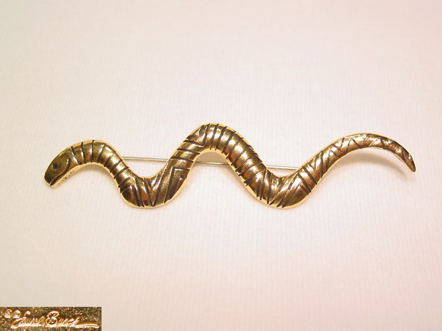 Laurel Burch Goldtone Snake Pin
