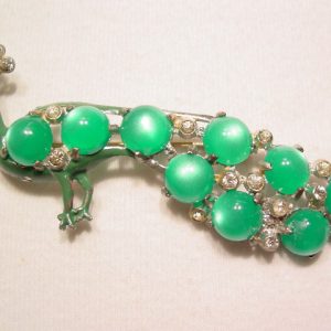 Green Moonglow Peacock Pin