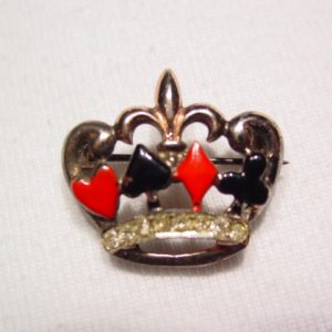 Crown Playing Card Pin