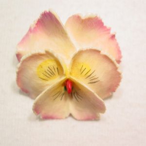 Ivory/Bone Pansy Pin