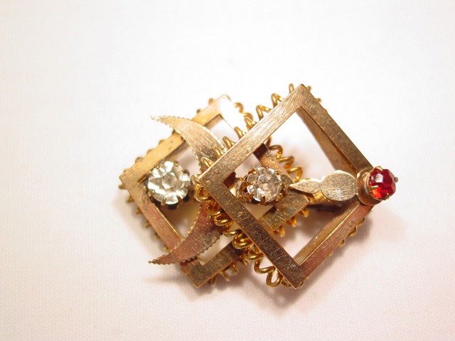 Old Overlapping Squares Pin